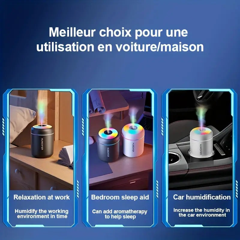 🌈 Mini Humidificateur USB H₂O – Fraîcheur & Bien-être à tout moment